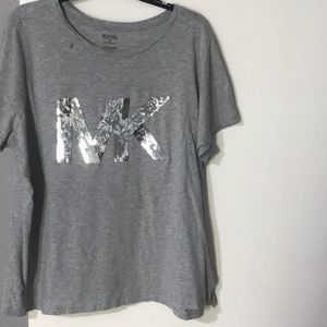 Michael Kors Silver Sequins Top size 2X